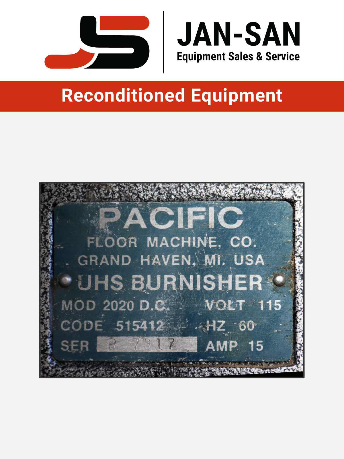 Pacific UHS Burnisher-515412
